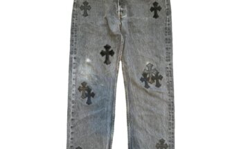 blue cotton chrome hearts jeans 45520699 1 2