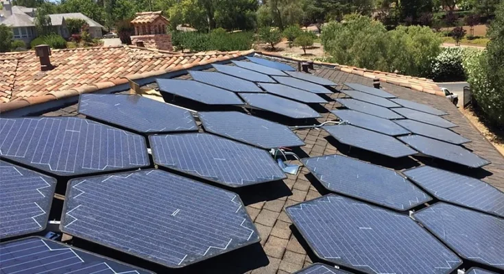 Solar battery installation