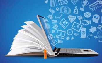 shutterstock laptop as ebook reader source of knowledge