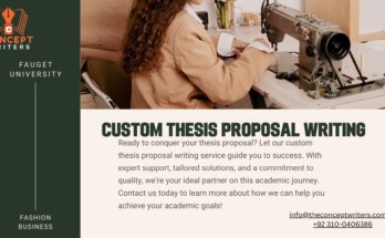 Custom Thesis Proposal Writing