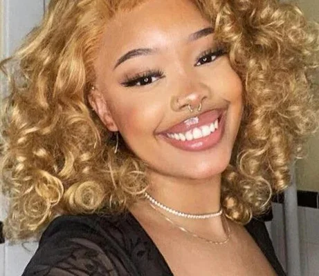 a blonde wig