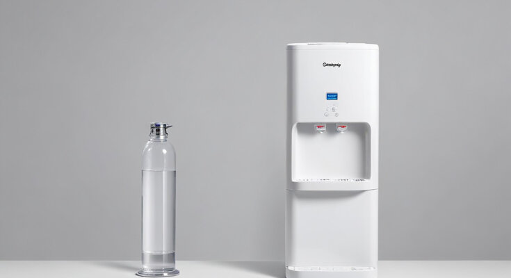 water dispenser with bottle water