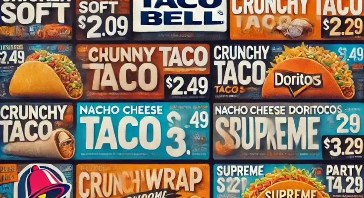 Taco bell menu with prices